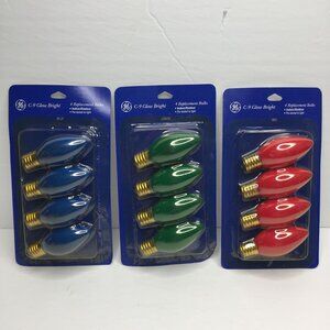 GE General Electric C-9 Glow Bright Christmas Lights 4 Pack Replacement Bulbs